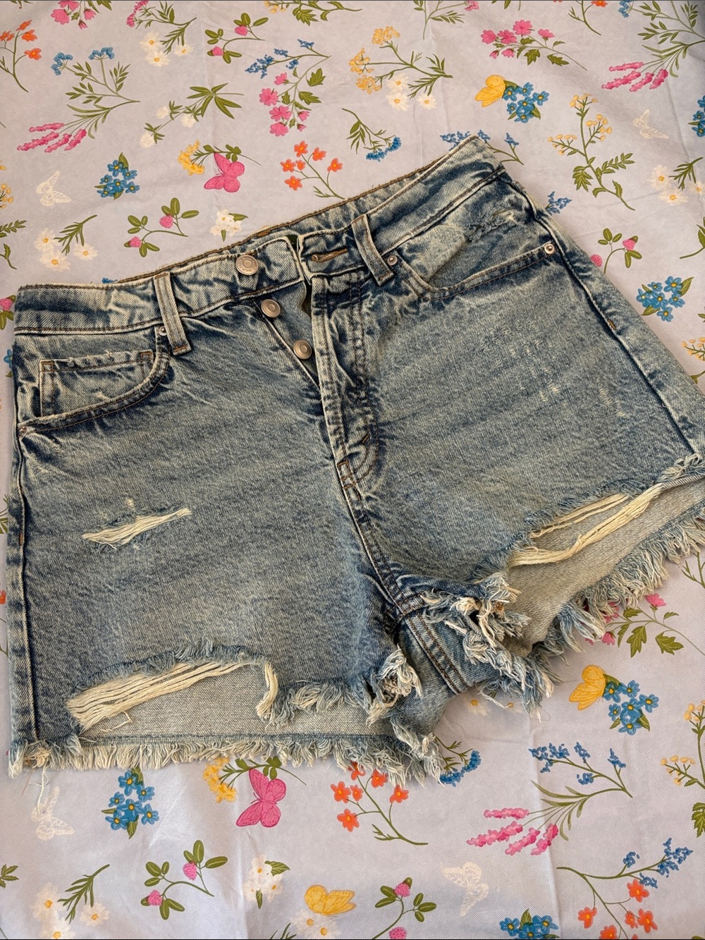 Wild Fable Light Blue High-Rise Denim Shorts Size 6 NWOT